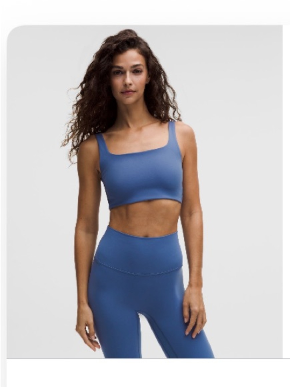 lululemon athletica Blue Square-Neck Sports Bra